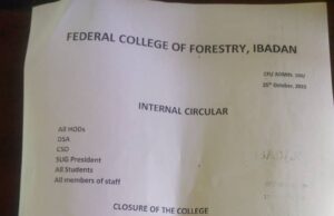 EFCC invasion: Mgt shut Federal College of Forestry, Ibadan