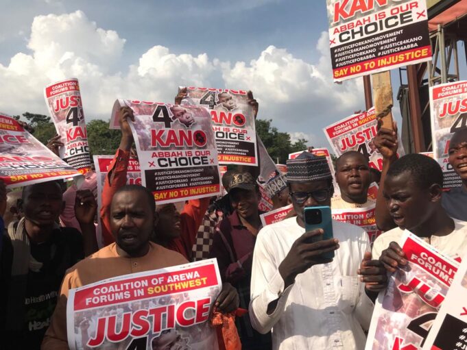 Kano: Arewa forums protests in Ibadan, accuses Tinubu of masterminding political crisis
