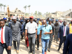 PHOTO: Gov Makinde Visit Explosion Scene in Ibadan