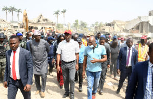 PHOTO: Gov Makinde Visit Explosion Scene in Ibadan