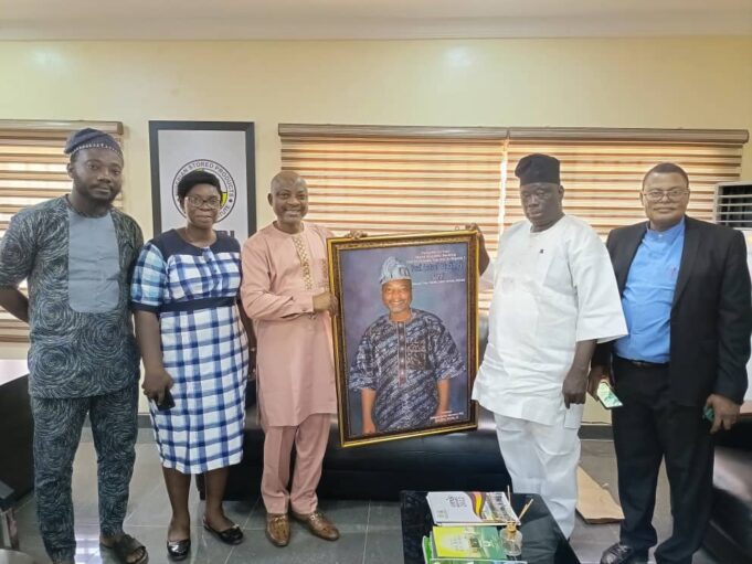 Courtesy Visit: Agbogun Congratulates Sanni on World Scientific Ranking, One Year coronation Anniversary
