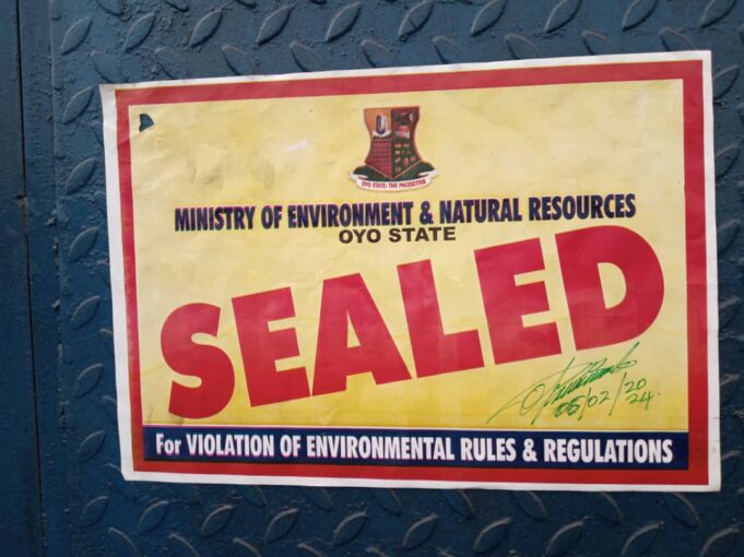 Oyo govt seals industrial facility over pollution