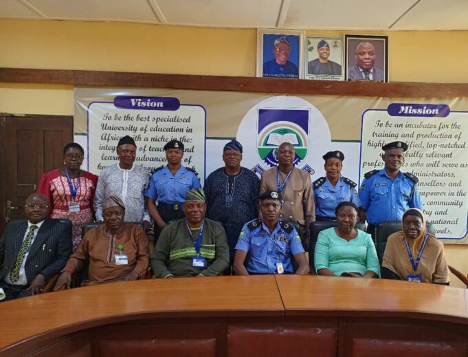 New Oyo Police Area Commander, Olufunmilayo Oke visits Alayande University Management