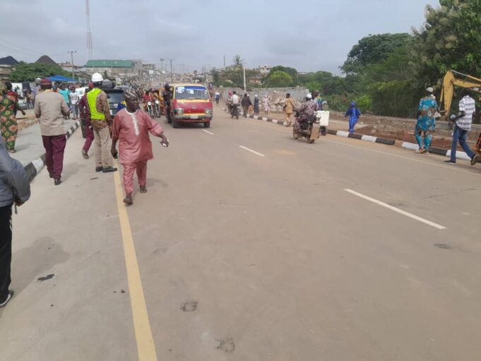Photos: Oyo govt opens a wing of Olodo bridge