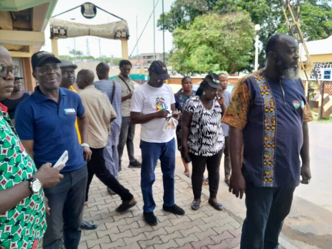Strike: Labour leaders arrived Secretariat for enforcement (Videos)