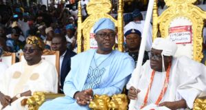 43rd Olubadan: Oba Olakulehin, 89 receives staff, instruments of office