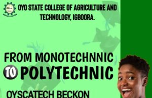 Behold OYSCATECH Score Card of Excellence in Training, Research and Community Service