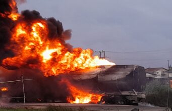 Photos: Five vehicles burnt as tanker explodes in Ibadan