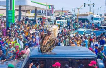 Oyo town welcomes Alaafin amidst festive celebrations