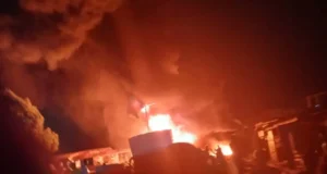 Video: Aleshinloye market fire incident