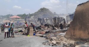 Hundreds shop razed, multimillion naira worth goods destroyed in Aleshinloye market incident