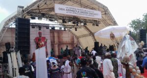 Makinde, Oba Owoade arrive venue of coronation