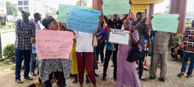 Sacked Alegongo traders storm Makinde office in protest, plea