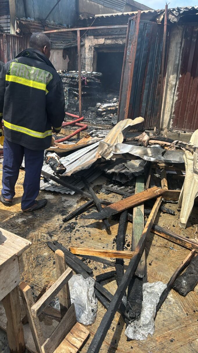 Textiles, fabrics, other items lost at fire guts Gbagi market