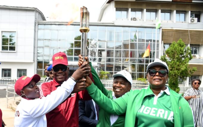 Nat’l Sports Festival: Makinde receives Torch of Unity, says Oyo holds youth dev’t dearly