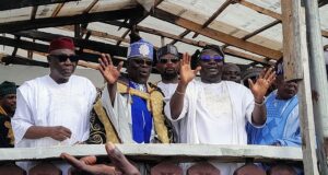 Olubadan, Ladoja, Adelabu, Folarin attend Agodi Eid