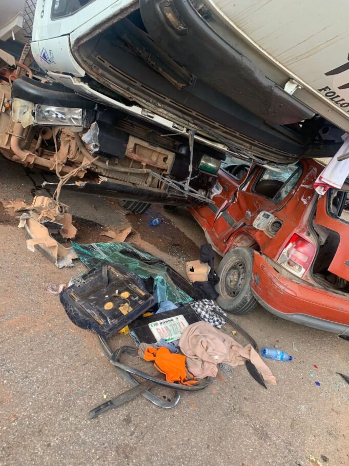 Tragedy as multiple trailer crashes into commercial cars, claim four in Ibadan