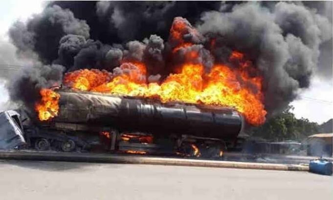 Panic, heavy traffic as another petrol tanker catches fire in Ibadan