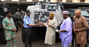 Makinde presents 6 newly-upgraded Armoured Personnel Carriers to Police