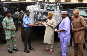Makinde presents 6 newly-upgraded Armoured Personnel Carriers to Police