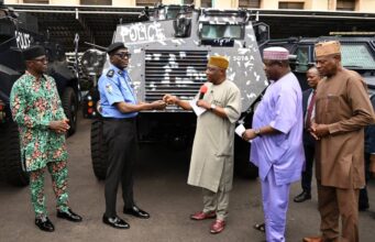 Makinde presents 6 newly-upgraded Armoured Personnel Carriers to Police