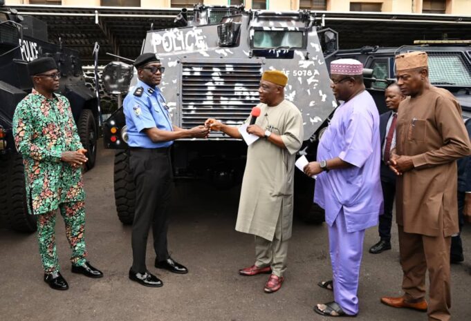 Makinde presents 6 newly-upgraded Armoured Personnel Carriers to Police