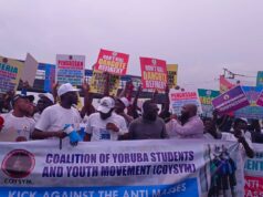 Dangote, PENGASSAN crisis: Youth coalition protest in Ibadan