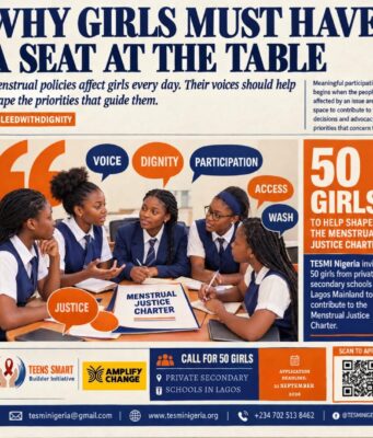 TESMI Nigeria calls for 50 girls to help co-draft Menstrual Justice Charter in Lagos